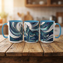 Moon Howl Wolf Stained Glass Style Mug