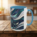 Moon Howl Wolf Stained Glass Style Mug