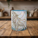 Pearl White Wolf Stained Glass Style Mug