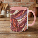 Rose Gold Wolf Stained Glass Style Mug