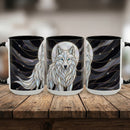 Night Wolf Stained Glass Style Mug