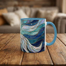 Moonlit Wolf Stained Glass Style Mug