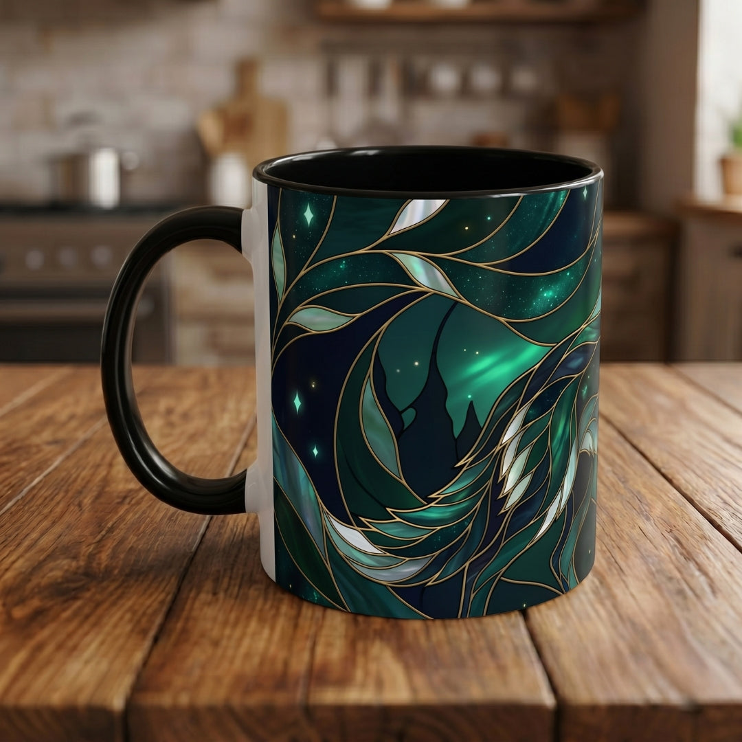 Teal Green Stained Glass Style Mug