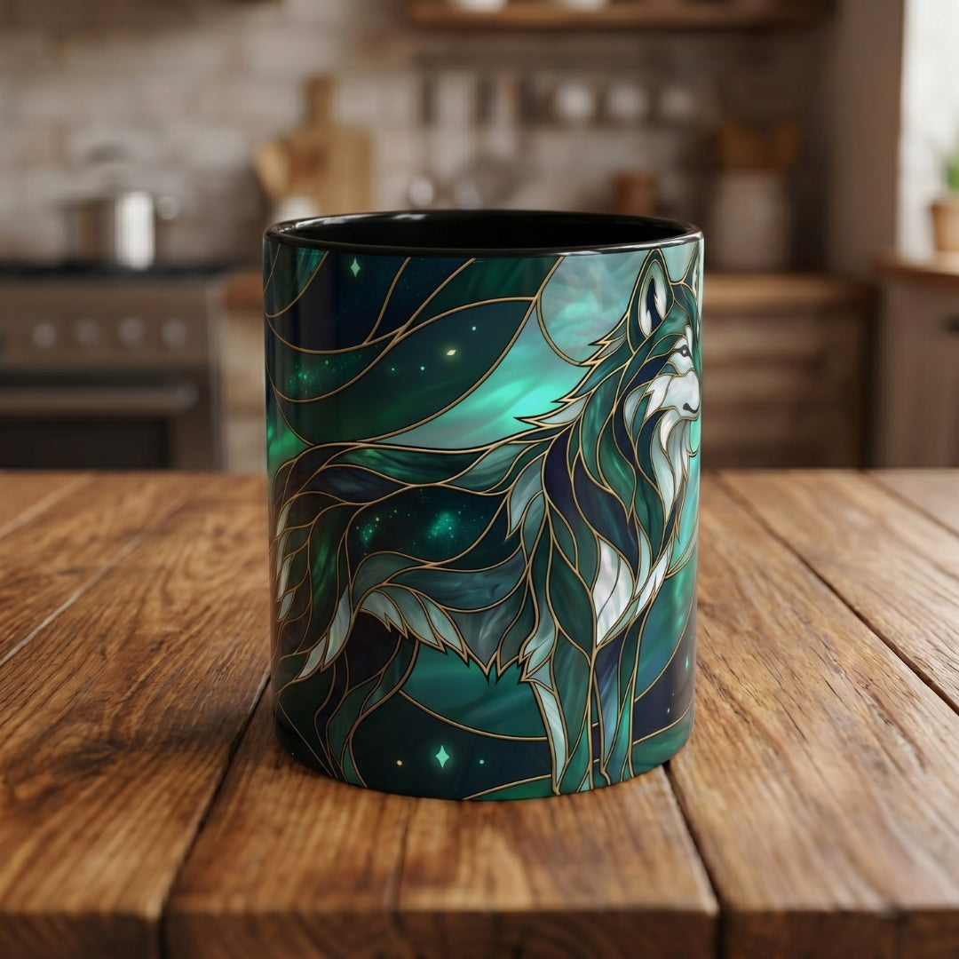Teal Green Stained Glass Style Mug