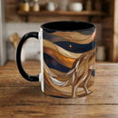Nightscape Wolf Moon Stained Glass Style Mug