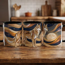 Nightscape Wolf Moon Stained Glass Style Mug