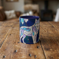 Crystal Wolf Stained Glass Style Mug