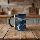 River Moon Wolf Stained Glass Style Mug