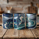 River Moon Wolf Stained Glass Style Mug
