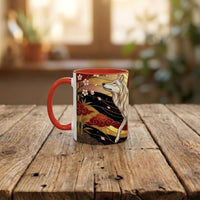 Sakura Wolf Stained Glass Style Mug