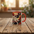 Sakura Wolf Stained Glass Style Mug