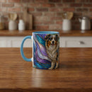 Celestial Australian Shepherd Stained Glass Style Mug
