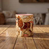 Blossom Cavalier King Charles Spaniel Stained Glass Style Mug