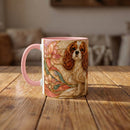 Blossom Cavalier King Charles Spaniel Stained Glass Style Mug