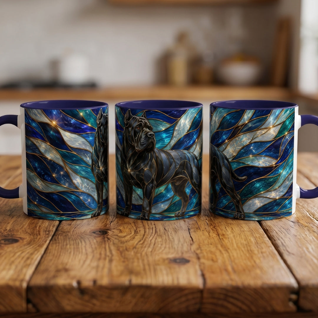 Celestial Cane Corso Stained Glass Style Mug