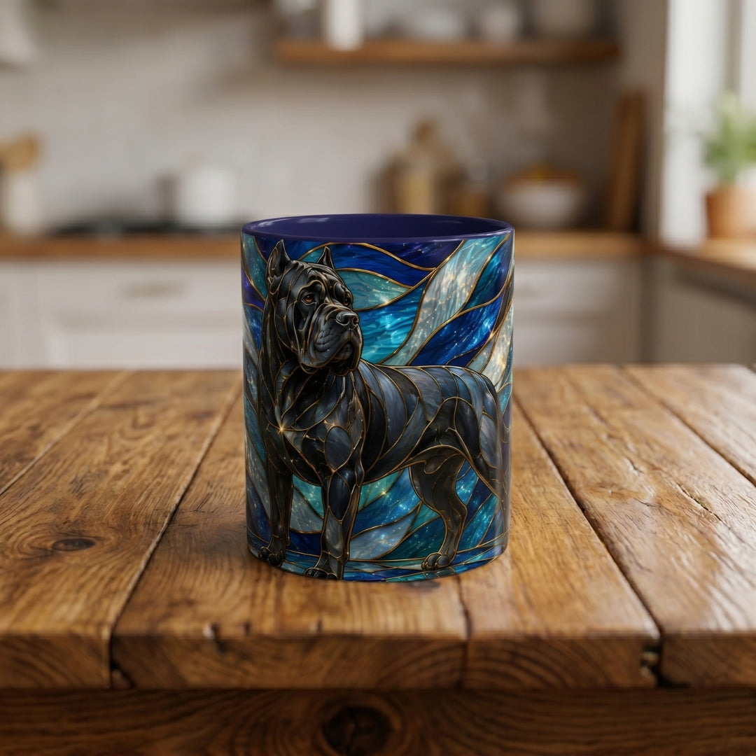 Celestial Cane Corso Stained Glass Style Mug