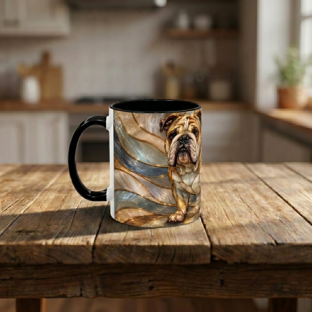 Regal Bulldog Stained Glass Style Mug