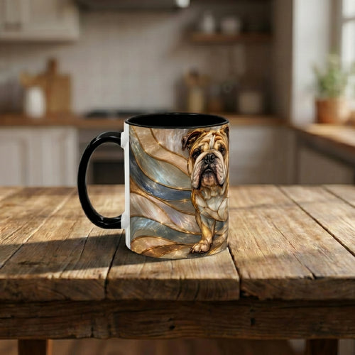 Regal Bulldog Stained Glass Style Mug