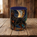 Warm Glow Rottweiler Stained Glass Style Mug