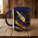 Warm Glow Rottweiler Stained Glass Style Mug