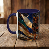 Warm Glow Rottweiler Stained Glass Style Mug