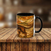 Golden Dachshund Stained Glass Style Mug