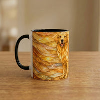 Golden Glow Golden Retriever Stained Glass Style Mug