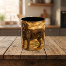 Honey Glow Chocolate Labrador Retriever Stained Glass Style Mug