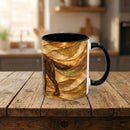 Honey Glow Chocolate Labrador Retriever Stained Glass Style Mug