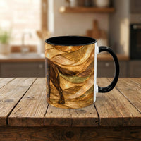Honey Glow Chocolate Labrador Retriever Stained Glass Style Mug