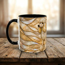 Golden Glow Poodle Stained Glass Style Mug
