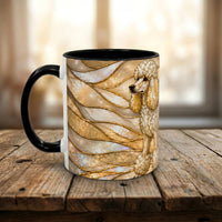 Golden Glow Poodle Stained Glass Style Mug