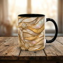 Golden Glow Poodle Stained Glass Style Mug