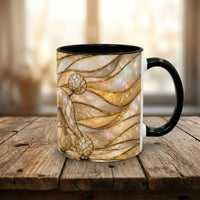 Golden Glow Poodle Stained Glass Style Mug