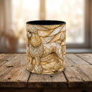 Golden Glow Poodle Stained Glass Style Mug