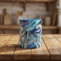 Aurora Husky Stained Glass Style Mug