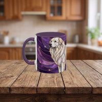 Amethyst Great Pyrenees Stained Glass Style Mug