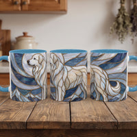 Moonlight Great Pyrenees Stained Glass Style Mug