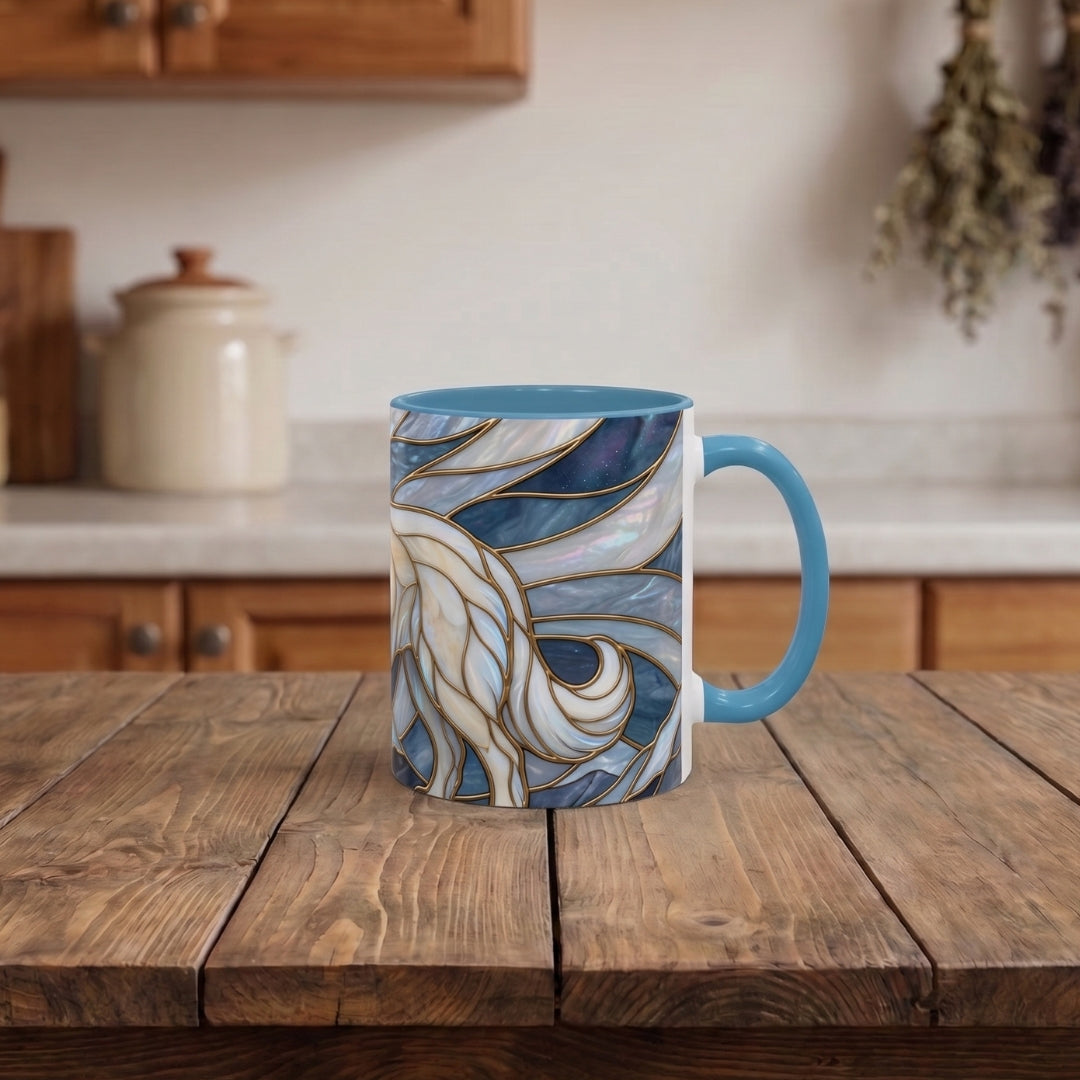 Moonlight Great Pyrenees Stained Glass Style Mug