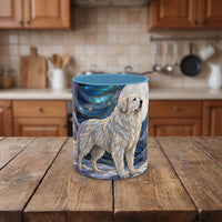 Mountain Guardian Great Pyrenees Stained Glass Style Mug