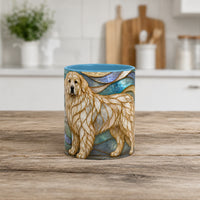 Blue Glow Great Pyrenees Stained Glass Style Mug