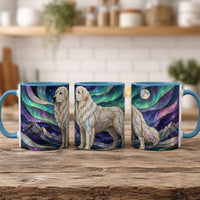 Aurora Peaks Great Pyrenees Stained Glass Style Mug