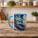 Aurora Peaks Great Pyrenees Stained Glass Style Mug