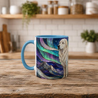 Aurora Peaks Great Pyrenees Stained Glass Style Mug