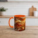 Amber Bulldog Stained Glass Style Mug