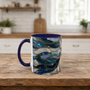 Sapphire Glow French Bulldog Stained Glass Style Mug