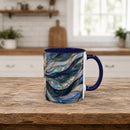 Sapphire Glow French Bulldog Stained Glass Style Mug