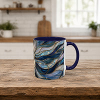 Sapphire Glow French Bulldog Stained Glass Style Mug