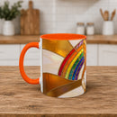 Rainbow Corgi Butt Stained Glass Style Mug
