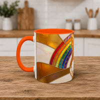 Rainbow Corgi Butt Stained Glass Style Mug